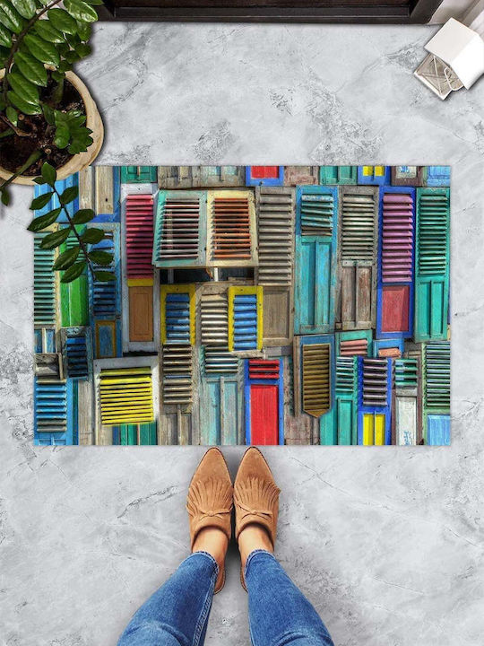 SteweHome Non-Slip Orange Doormat 70x45cm