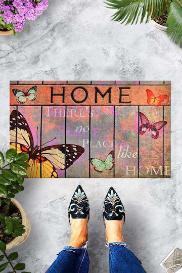 SteweHome Non-Slip Orange Doormat 70x45cm