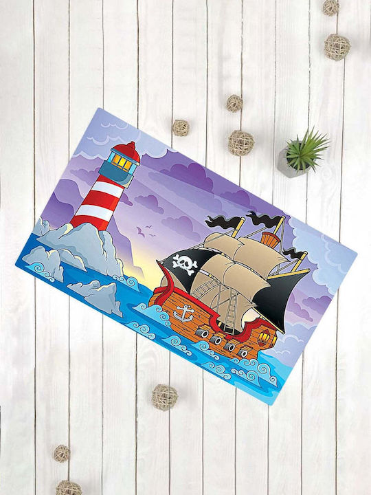 SteweHome Non-Slip Blue Doormat 70x45cm