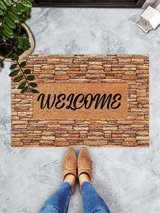 SteweHome Non-Slip Orange Doormat 70x45cm