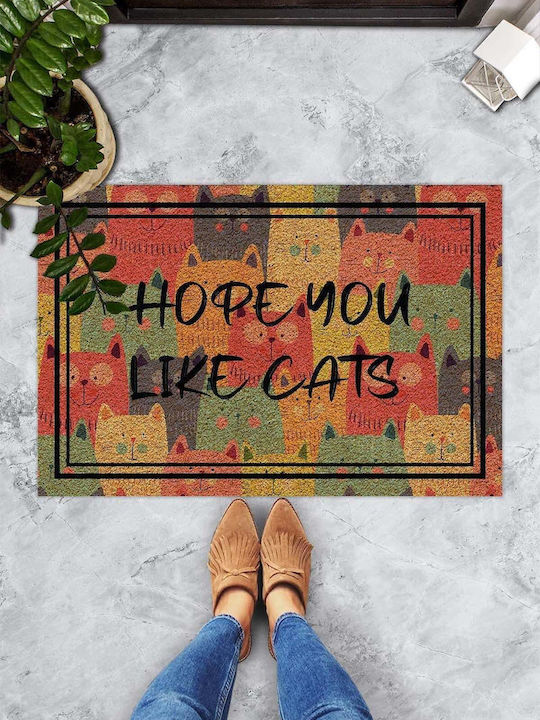 SteweHome Non-Slip Orange Doormat