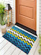 SteweHome Non-Slip Blue Doormat