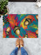 SteweHome Non-Slip Orange Doormat