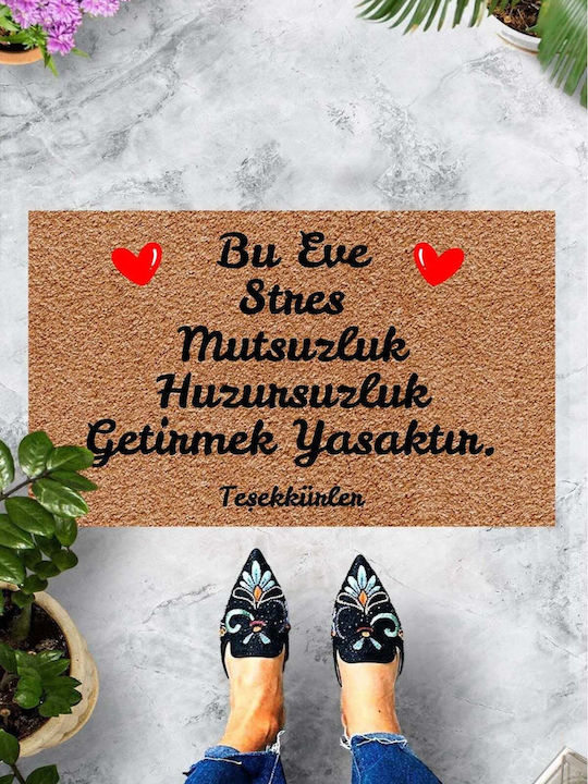 SteweHome Non-Slip Beige Doormat 45x70cm