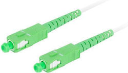 Lanberg Fiber Optic Patchcord Sm Sc Apc-sc Apc Simplex 3.0mm G657a2 2.5m White