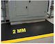 Stewehome Insulating Rubber Mat Yellow Stripe Insulating Anti-Slip Rectangular 70x60 Cm