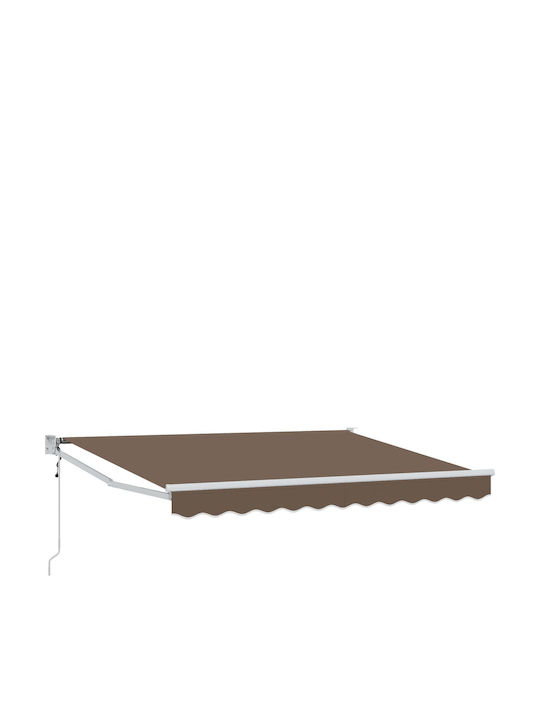 vidaXL Markise Terrasse Braun 3x2.5m