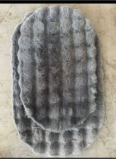 SteweHome Non-Slip Rectangular Gray Rug 60x100cm