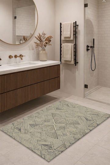 SteweHome Non-Slip Rectangular White Rug 60x90cm