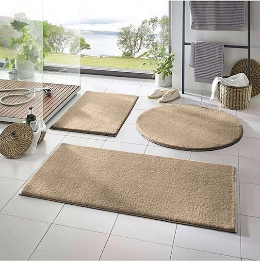 SteweHome Αντιολισθητικό Χαλί Ορθογώνιο Καφέ 60x100cm