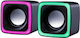 Defender Solar 7 Ηχεία Υπολογιστή 2.0 με RGB Φωτισμό και Ισχύ 6W Μαύρα
