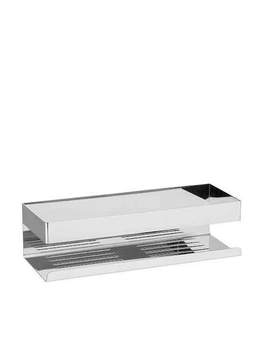 Wenko Wall Mounted Bathroom Shelf Metallic 30x8x10.5cm