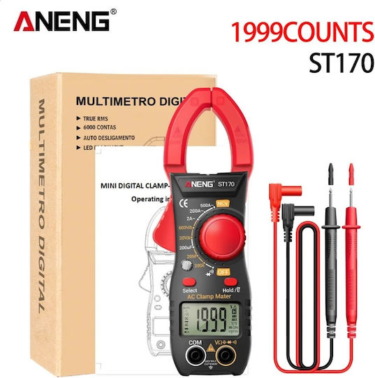Aneng Digital Clamp Meter 500A AC ST170-RED True RMS