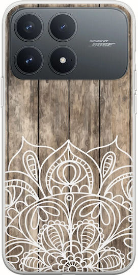 Wooden Mandala Xiaomi Poco F8 Pro 5g Flexible TPU Transparent Silicone Case