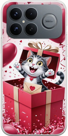 Калъф Valentine's Day Surprise Love Kitty Xiaomi Poco F8 Ultra 5g Гъвкав TPU Прозрачен Силикон