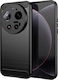 Avizar Case Xiaomi 17 Ultra In Silicone Carbon Effect Brushed Texture Black