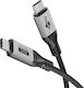 Goobay Плетен USB 4 Видео Кабел USB-C Мъжки - USB-C 240W Черен 1м 74775 Bulk