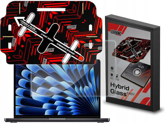 Grizzglass Hybridglass Easy Protective Film Installation Kit Included Compatible Macbook Air 15 Inch M2 M3 M4 M5 Transparent