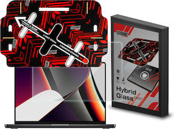 Grizzglass Hybridglass Easy Protective Film Installation Kit Included Compatible Macbook Pro 14 Inch M4 Transparent