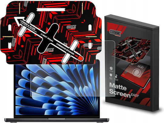 Grizzglass Mattescreen Easy Protective Film Installation Kit Included Compatible Macbook Air 15 Inch M4 2025 Transparent