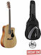 Alvarez Artist Ad30ce Dreadnought Chitară Electroacustică Natural Pachet