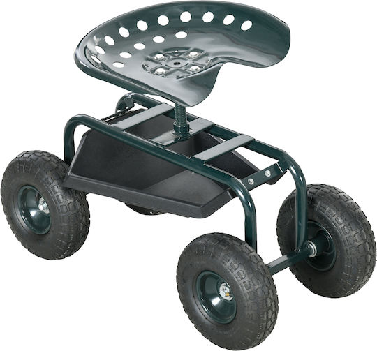 Metal Garden Cart with Maximum Load Capacity 150kg 83x36.5x45cm