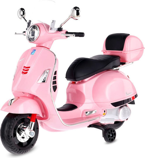 Motocicletă Pentru Copii Vespa Electrică 6 Volți Roz Pentru 6+ Ani