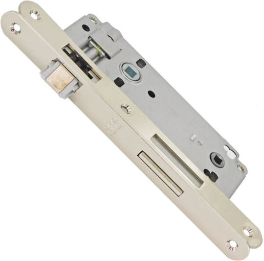Bathroom Lock WC AGB Nickel 50/90 Oval Plate 18mm Nickel
