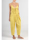 Γυναικείο Υφασμάτινο Παντελόνι με Λάστιχο σε Loose Εφαρμογή Oil