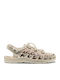Leather Women's Flat Sandals Tangerine Cream