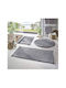 SteweHome Non-Slip Set Bath Mats Round STE-029928-V66477 Gray Ø60cm 3 Pieces
