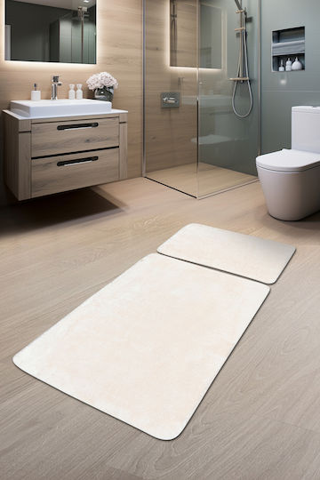 SteweHome Badematten Set STE-029920-V66459 Beiges 60x100cm 2 Stück