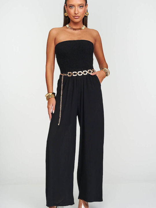 Decoro Γυναικεία Strapless Ολόσωμη Φόρμα Μαυρο