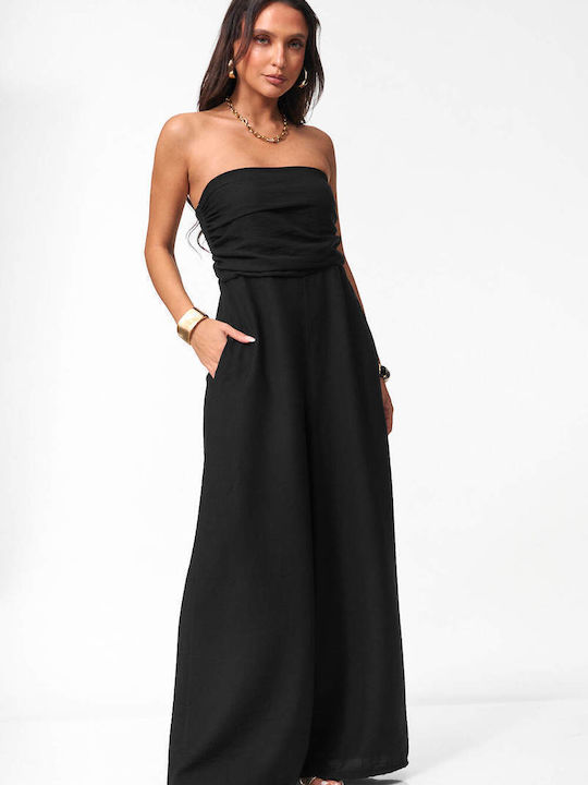 Γυναικεία Strapless Ολόσωμη Φόρμα Μαυρο