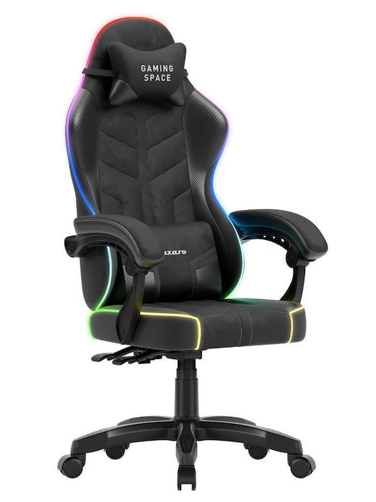 Huzaro Force 2.7 Текстилен Геймърски Стол с RGB Осветление Черен