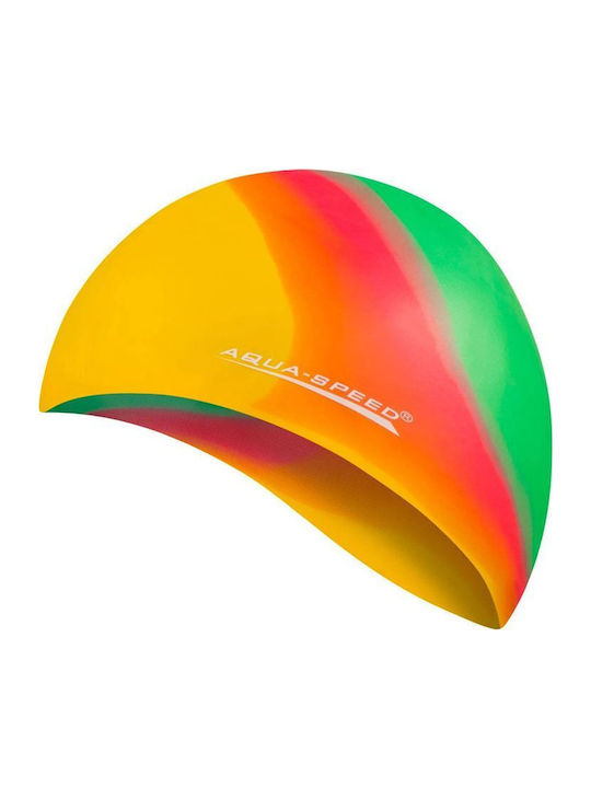 Aqua Speed Căciulă De Înot Din Silicon Multicolor Roșu Verde Portocaliu