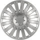Auto Gs Set Car Hubcaps Cbx 14" with Smart Logo 4 Pieces Silver