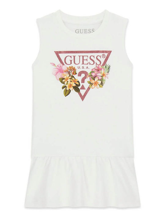 Guess Παιδικό Φόρεμα Off White