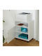 Cabinet De Birou Din Lemn Cu Roți În Culoare Albă 48x34x57cm