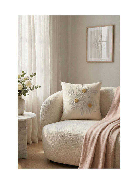 SteweHome Decorative Pillow Case Beige 42x42cm