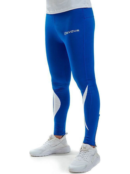 Givova Herren Sportleggings Kompression Lang Blau Givova Herren Sportleggings Kompression Lang Blau