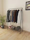 SteweHome Floor Garment Rack Metal Black 100x152cm