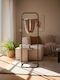 SteweHome Κρεμάστρα Δαπέδου από Μέταλλο Μαύρη 44x44x123cm