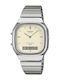 Casio Digital Men's Battery Watch with Silver Metal Bracelet