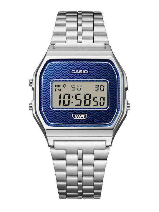Casio Limited Edition Дигитален Мъжки Часовник На Батерия със Сребрист Стоманен Браслет