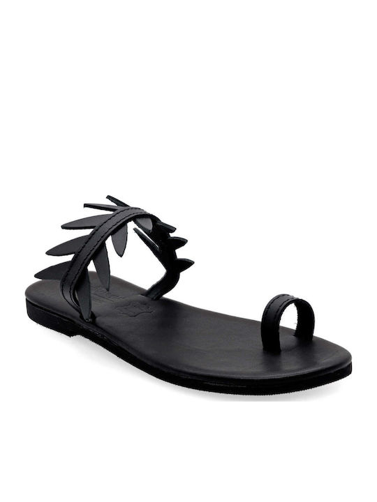 Sandals Slippers Soft Sole Olive Leaves Arsinóe Black