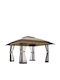 Outsunny Foldable Garden Gazebo Beige 4x4m