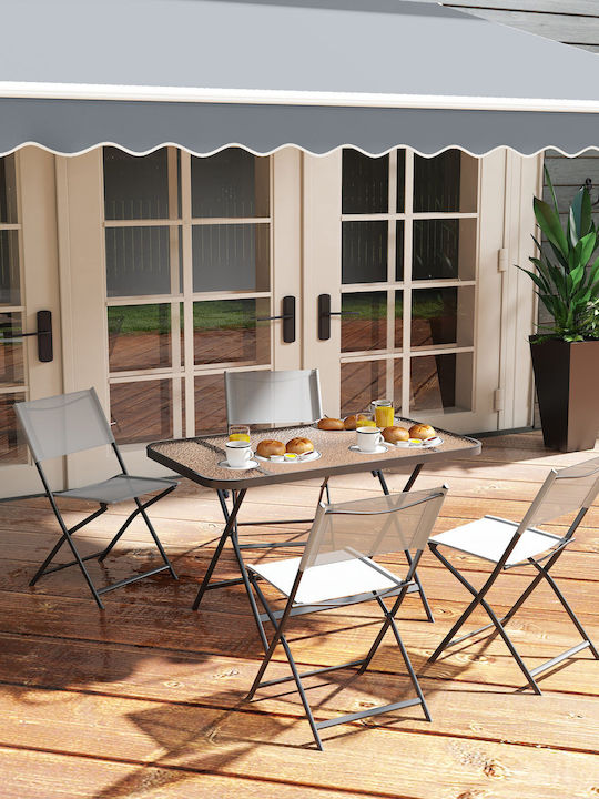 Garten- und Outdoor-Möbelsets 5 Stück Gray