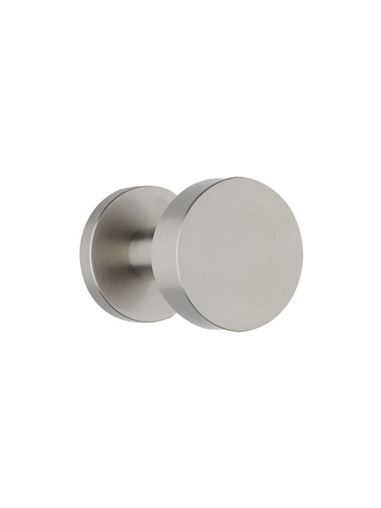 Zogometal Middle Door Lever With Rosette Pair With Mouthpiece Nickel