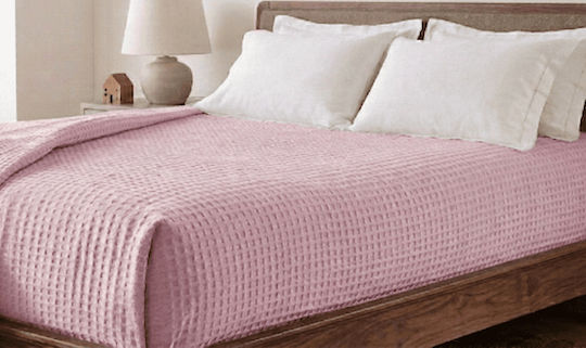 Pique Double Blanket 240x260cm Light Pink